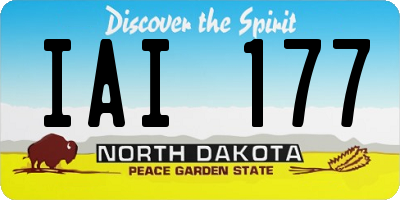 ND license plate IAI177