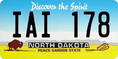 ND license plate IAI178
