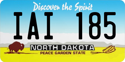 ND license plate IAI185