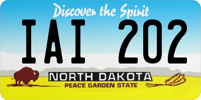 ND license plate IAI202