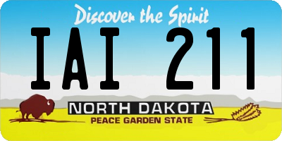ND license plate IAI211