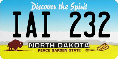 ND license plate IAI232