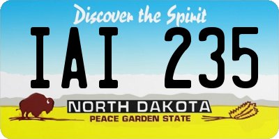 ND license plate IAI235