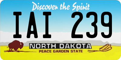 ND license plate IAI239