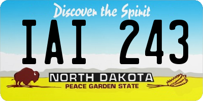 ND license plate IAI243