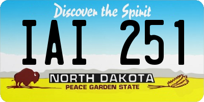 ND license plate IAI251