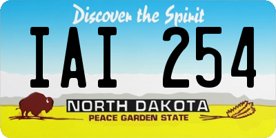ND license plate IAI254