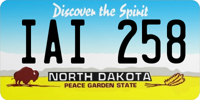 ND license plate IAI258