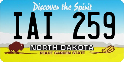 ND license plate IAI259