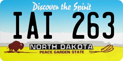 ND license plate IAI263