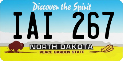 ND license plate IAI267