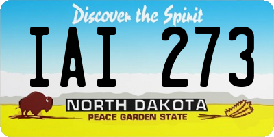 ND license plate IAI273
