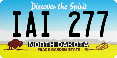 ND license plate IAI277