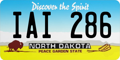 ND license plate IAI286