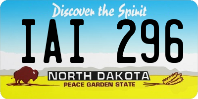 ND license plate IAI296
