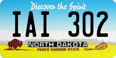 ND license plate IAI302