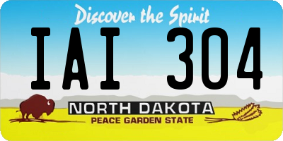 ND license plate IAI304