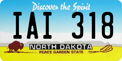 ND license plate IAI318