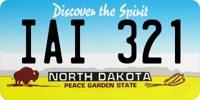 ND license plate IAI321