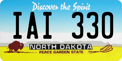 ND license plate IAI330