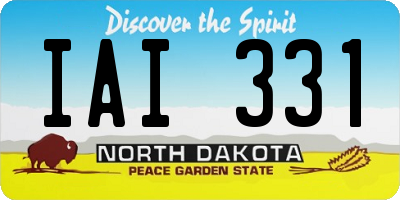 ND license plate IAI331