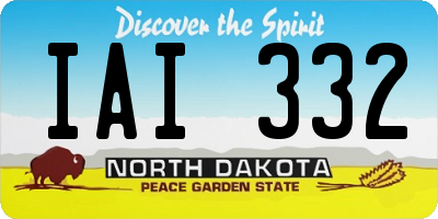 ND license plate IAI332