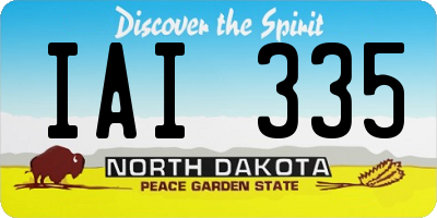 ND license plate IAI335
