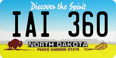 ND license plate IAI360