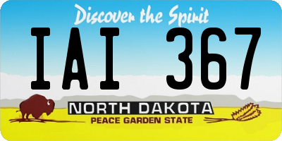 ND license plate IAI367