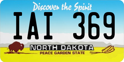 ND license plate IAI369