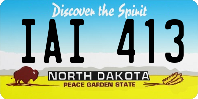 ND license plate IAI413