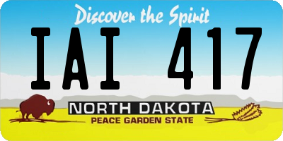 ND license plate IAI417