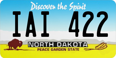 ND license plate IAI422