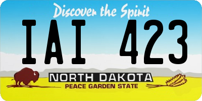 ND license plate IAI423
