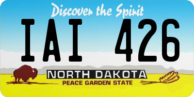 ND license plate IAI426