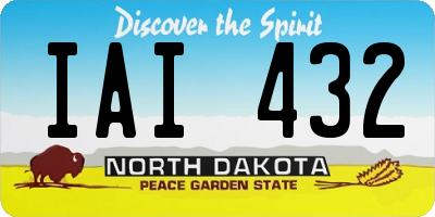 ND license plate IAI432