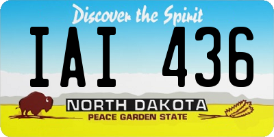 ND license plate IAI436