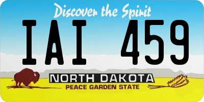 ND license plate IAI459