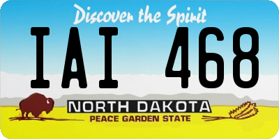 ND license plate IAI468
