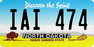 ND license plate IAI474