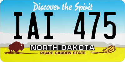 ND license plate IAI475