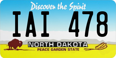ND license plate IAI478