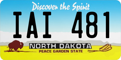 ND license plate IAI481