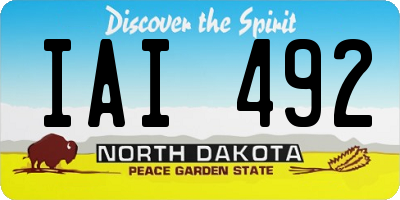 ND license plate IAI492