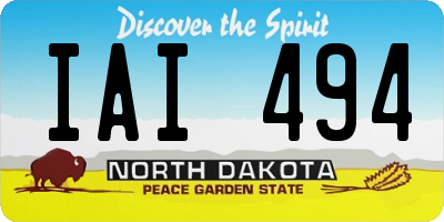 ND license plate IAI494