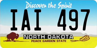 ND license plate IAI497