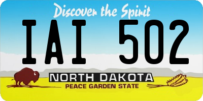 ND license plate IAI502