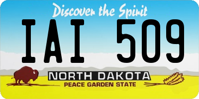 ND license plate IAI509