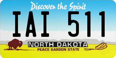 ND license plate IAI511