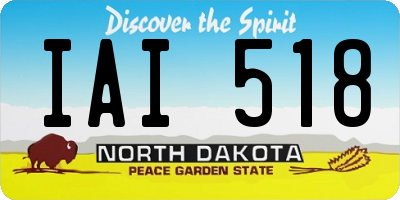 ND license plate IAI518